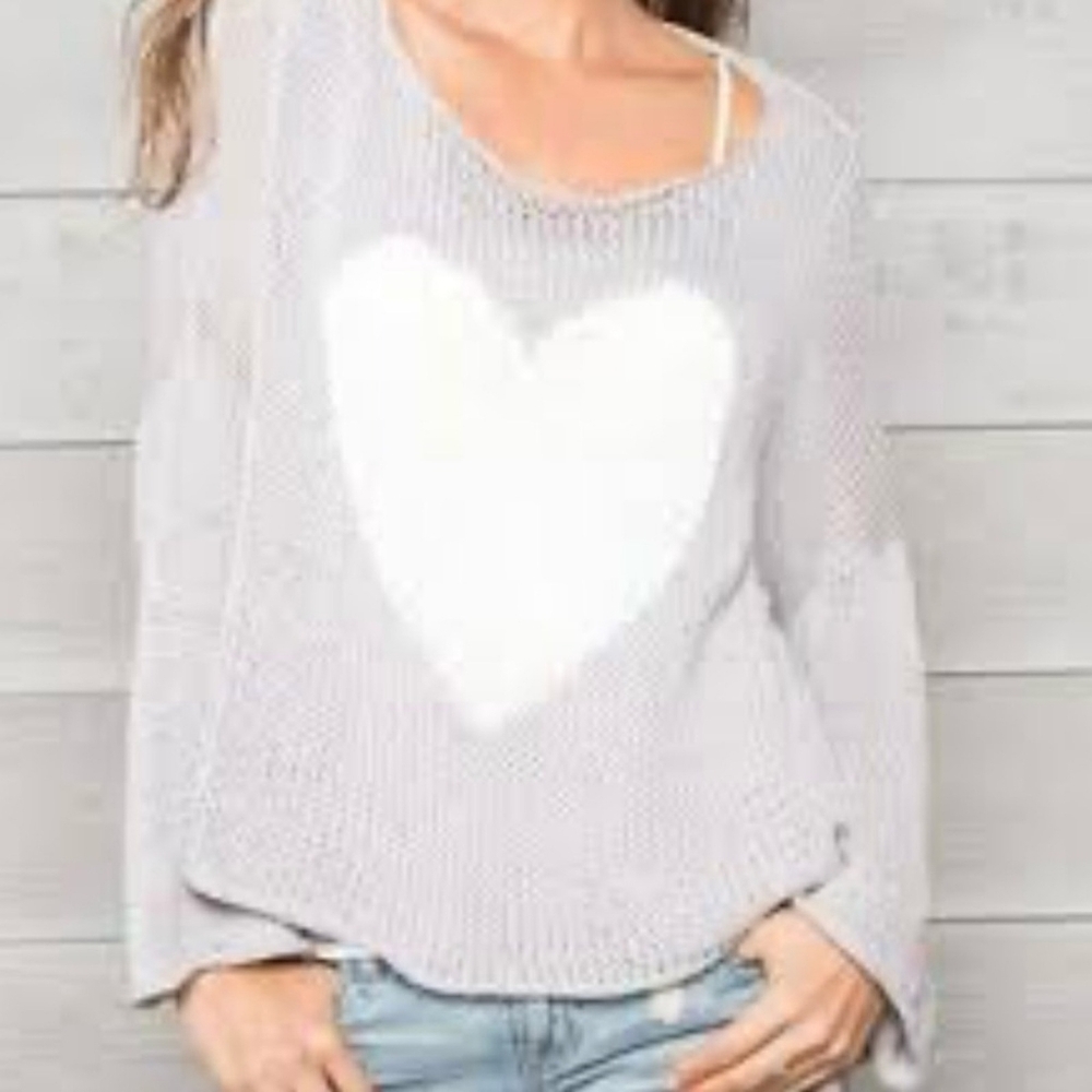 Wooden Ships Heart Sweater XS/S